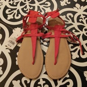 Merona red sandals new with tags size 6